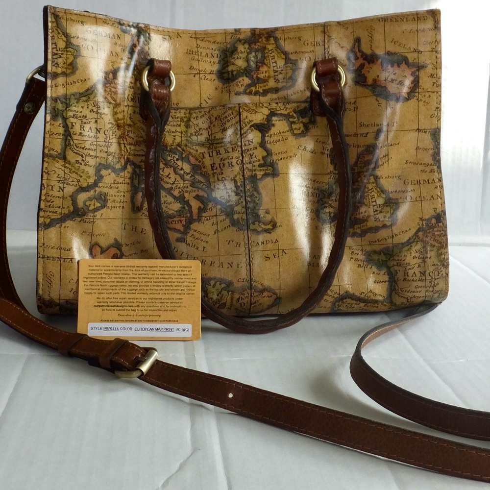 COPY - Patricia Nash European Map  Leather Primrose Bag-Satchel-Shoulder Bag- C…